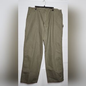 Carhartt Pant Mens Moss Loose Fit Washed Duck Utility Work B11 Canvas 44 x 34